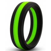 Черно-зеленое эрекционное кольцо Silicone Go Pro Cock Ring - Blush Novelties - в Брянске купить с доставкой