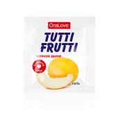 Пробник гель-смазки Tutti-frutti со вкусом сочной дыни - 4 гр. - Биоритм - купить с доставкой в Брянске