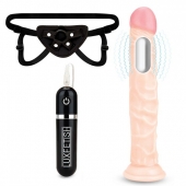 Регулируемые трусики с вибрирующей насадкой - 21 см. - Lux Fetish - купить с доставкой в Брянске