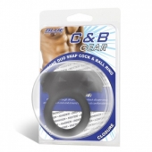 Черное двойное силиконовое кольцо С B GEAR - BlueLine - в Брянске купить с доставкой