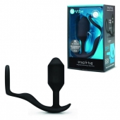 Черное эрекционное кольцо с анальным плагом Snug   Tug - b-Vibe - в Брянске купить с доставкой
