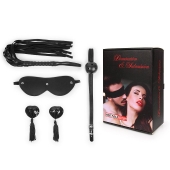 Эротический набор в черном цвете: маска, кляп, пэстисы, плётка - Notabu - купить с доставкой в Брянске Эротический набор в черном цвете: маска, кляп, пэстисы, плётка - Notabu - купить с доставкой в Брянске