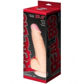 Телесный фаллоимитатор-супергигант с мошонкой на присоске - 34,5 см. - LOVETOY (А-Полимер) купить с доставкой в интернет-магазине Orgasmix в Брянске Телесный фаллоимитатор-супергигант с мошонкой на присоске - 34,5 см. - LOVETOY (А-Полимер)