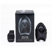 Темно-серый инновационный мужской осциллятор PULSE SOLO LUX с пультом ДУ - Hot Octopuss - в Брянске купить с доставкой