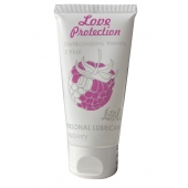 Лубрикант на водной основе с ароматом малины Love Protection Raspberry - 50 мл. - Lola Games - купить с доставкой в Брянске