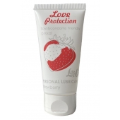 Лубрикант на водной основе с ароматом малины Love Protection Strawberry - 50 мл. - Lola Games - купить с доставкой в Брянске