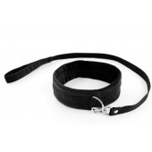 Черный ошейник My Rules с поводком - БДСМ Арсенал - купить с доставкой в Брянске
