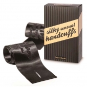 Черные ленты для связывания SILKY SENSUAL HANDCUFFS - Bijoux Indiscrets - купить с доставкой в Брянске