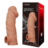 Телесная насадка на фаллос с фиксацией мошонки EXTREME SLEEVE - 15,6 см. - KOKOS - в Брянске купить с доставкой
