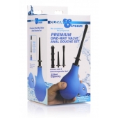 Анальный душ с 3 насадками Premium One-way Valve Anal Douche Set - XR Brands - купить с доставкой в Брянске