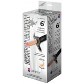 Пояс-трусики с насадкой Glamour Silver - 15,5 см. - LOVETOY (А-Полимер) - купить с доставкой в Брянске