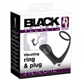 Черное эрекционное кольцо с анальной вибропробкой Vibrating Ring   Plug - Orion - в Брянске купить с доставкой