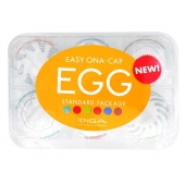 Набор из 6 мастурбаторов Tenga EGG Easy Beat с различным рельефом - Tenga - в Брянске купить с доставкой