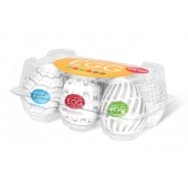 Набор из 6 мастурбаторов Tenga EGG Easy Beat с различным рельефом - Tenga - в Брянске купить с доставкой