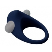 Гладкое синее эрекционное виброкольцо STIMU RING - Dream Toys - в Брянске купить с доставкой