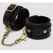 Черные оковы на ноги Bound to You Faux Leather Ankle Cuffs - Fifty Shades of Grey - купить с доставкой в Брянске