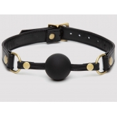 Черный кляп-шар Bound to You Faux Leather Ball Gag - Fifty Shades of Grey - купить с доставкой в Брянске