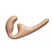 Бежевый безремневой страпон Seduction - 20,5 см. - Lola Games - купить с доставкой в Брянске