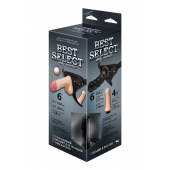 Черный пояс для женщин BEST SELECT с 3 насадками - LOVETOY (А-Полимер) - купить с доставкой в Брянске