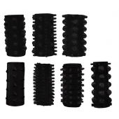 Набор из 7 черных насадок PENIS SLEEVES SET - Dream Toys - в Брянске купить с доставкой