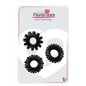 Набор из 3 черных эрекционных колец SET OF 3 COCKRINGS - Dream Toys - в Брянске купить с доставкой