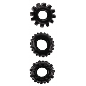 Набор из 3 черных эрекционных колец SET OF 3 COCKRINGS - Dream Toys - в Брянске купить с доставкой