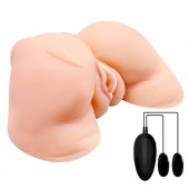 Телесная вибровагина Julie с 2 рабочими отверстиями - Baile - в Брянске купить с доставкой