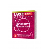Презервативы с ароматом вишни LUXE Royal Cherry Collection - 3 шт. - Luxe - купить с доставкой в Брянске