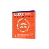 Презервативы с продлевающим эффектом LUXE Royal Long Love - 3 шт. - Luxe - купить с доставкой в Брянске