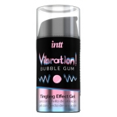 Жидкий интимный гель с эффектом вибрации Vibration! Bubble Gum - 15 мл. - INTT - купить с доставкой в Брянске