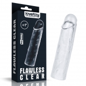 Прозрачная насадка-удлинитель Flawless Clear Penis Sleeve Add 1 - 15,5 см. - Lovetoy - в Брянске купить с доставкой