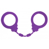 Фиолетовые силиконовые наручники Suppression - Lola Games - купить с доставкой в Брянске