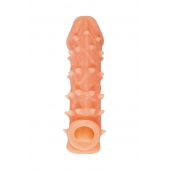 Телесная закрытая насадка с пупырышками Cock Sleeve Size M - 15,6 см. - KOKOS - в Брянске купить с доставкой