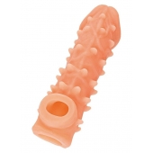 Телесная закрытая насадка с пупырышками Cock Sleeve Size L - 17,6 см. - KOKOS - в Брянске купить с доставкой