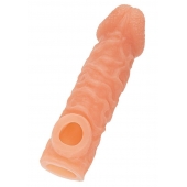 Телесная закрытая насадка с шершавой головкой Cock Sleeve Size L - 17,6 см. - KOKOS - в Брянске купить с доставкой
