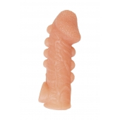Телесная закрытая насадка с шишечками Cock Sleeve Size M - 15,6 см. - KOKOS - в Брянске купить с доставкой