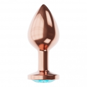 Пробка цвета розового золота с малиновым кристаллом Diamond Topaz Shine L - 8,3 см. - Lola Games - купить с доставкой в Брянске