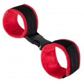 Красно-черные велюровые оковы Anonymo - ToyFa - купить с доставкой в Брянске