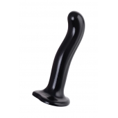 Черный стимулятор для пар P G-Spot Dildo Size M - 18 см. - Strap-on-me - в Брянске купить с доставкой