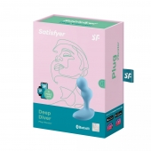 Голубой анальный вибростимулятор Deep Driver - 11,2 см. - Satisfyer - в Брянске купить с доставкой