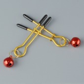 Золотистые зажимы с колокольчиками Gold - Sitabella - купить с доставкой в Брянске