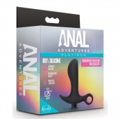 Черный анальный вибратор Silicone Vibrating Prostate Massager 01 - 10,8 см. - Blush Novelties - в Брянске купить с доставкой