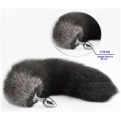 Серебристая анальная пробка с хвостом - Sitabella в Брянске Серебристая анальная пробка с хвостом - Sitabella