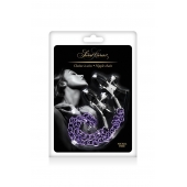Зажимы для сосков с фиолетовой цепочкой Sweet Caress Nipple Chain - Sweet Caress - купить с доставкой в Брянске Зажимы для сосков с фиолетовой цепочкой Sweet Caress Nipple Chain - Sweet Caress - купить с доставкой в Брянске