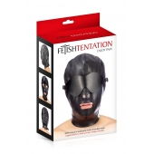 Маска-шлем с отверстием для рта и съемными шорами - Fetish Tentation - купить с доставкой в Брянске