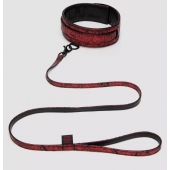 Стильный ошейник с поводком Reversible Faux Leather Collar and Lead - Fifty Shades of Grey - купить с доставкой в Брянске