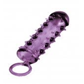 Закрытая фиолетовая насадка с пупырышками SAMURAI PENIS SLEEVE PURPLE - 14,5 см. - NMC - в Брянске купить с доставкой