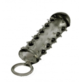 Дымчатая стимулирующая насадка с закрытой головкой SAMURAI PENIS SLEEVE BLACK - 14,5 см. - NMC - в Брянске купить с доставкой