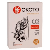 Тонкие презервативы OKOTO Thin Extra Soft - 3 шт. - Sitabella - купить с доставкой в Брянске
