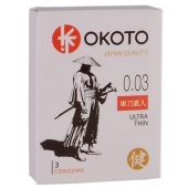 Ультратонкие презервативы OKOTO Ultra Thin - 3 шт. - Sitabella - купить с доставкой в Брянске
